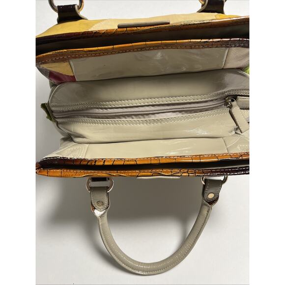 Vintage Patchwork And Quilted Purse‎ Multi Compartment 15x10 In - Picture 3 of 5